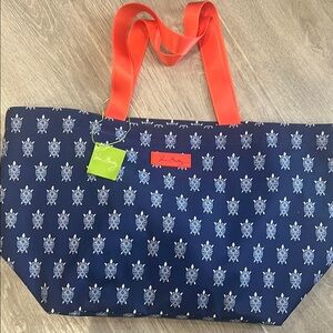 Vera Bradley Blue and Red Nautical Tote Bag